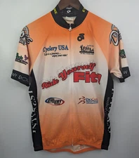 Champ-Sys Bike Bicycle Cycle Orange Jersey Large Ride Yourself Fit! Cyclery USA