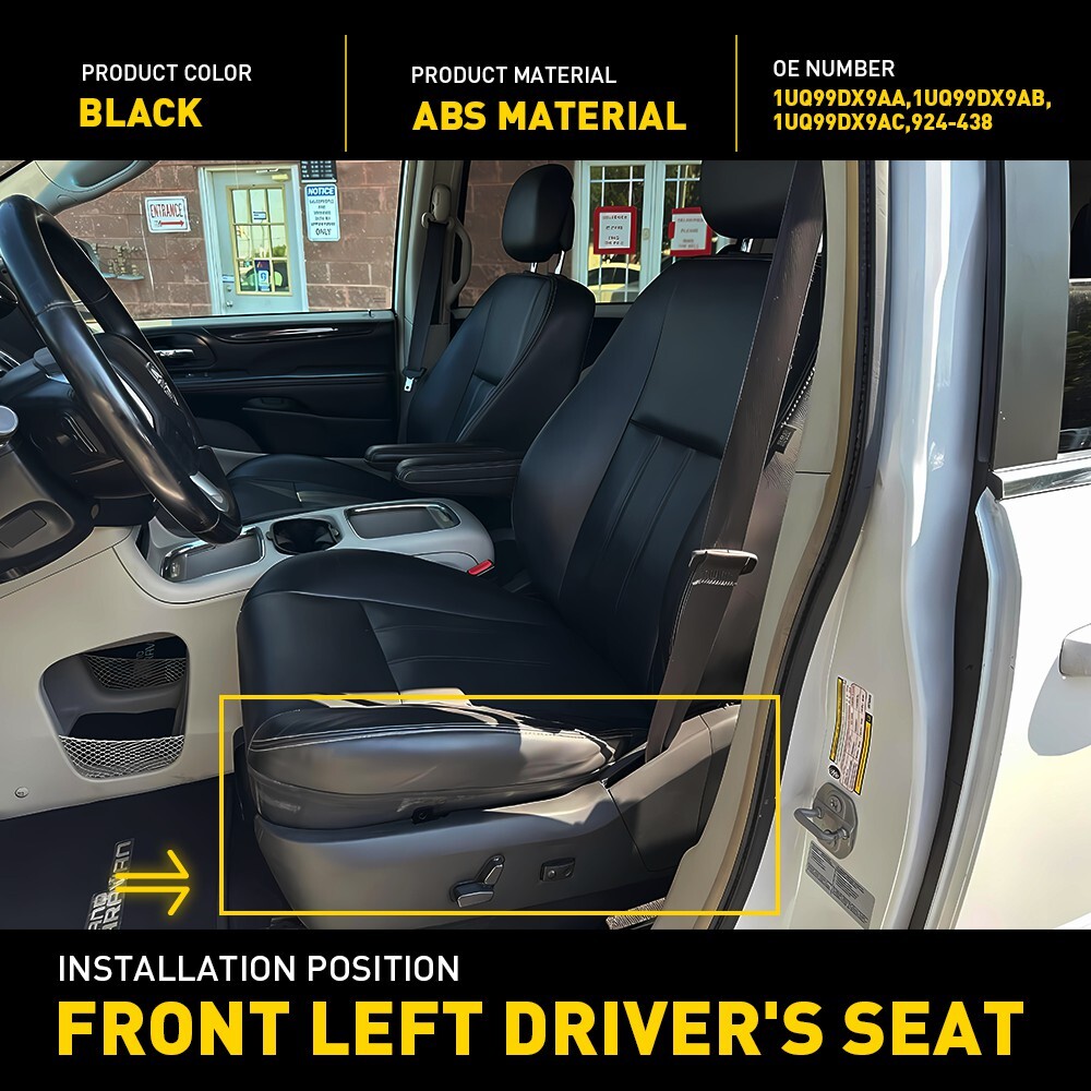 Zwart Links Driver Side Power Seat Track Cover, Switch Panel Bezel Shield Trim Compatible With 2011-2016 Chrysler Town & Country, 2011-2019 Dodge Grand Caravan
