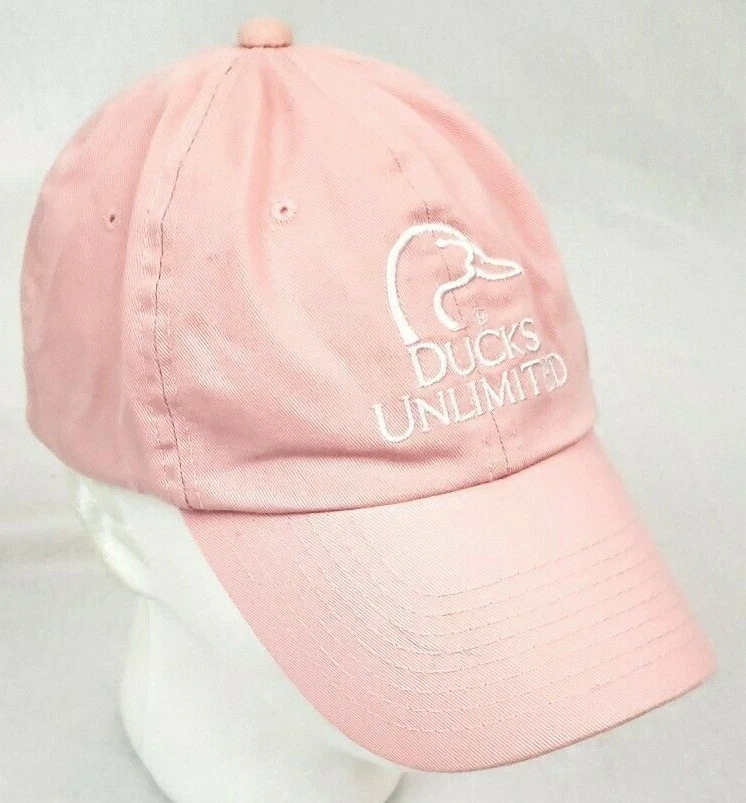 Chapéu Ducks Unlimited feminino rosa 🔥 gancho ajustável caça/pesca e boné de laço - Imagem 2 de 4
