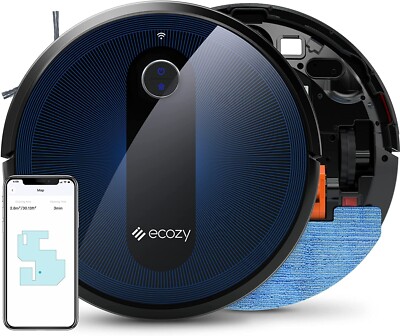 ecozy Robot Vacuum and Mop, 2200Pa Strong Suction Self-Charging Automatic Roboti