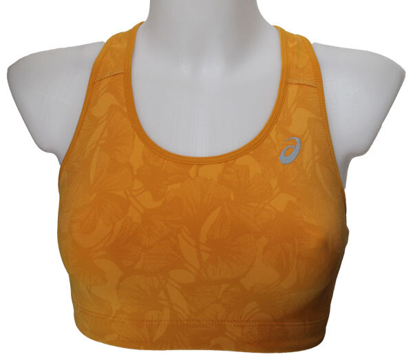 X) Damen Sport Bh Asics Bra Jacquard Tiger Vellow Runkoyo Gr. Xs Neu-image