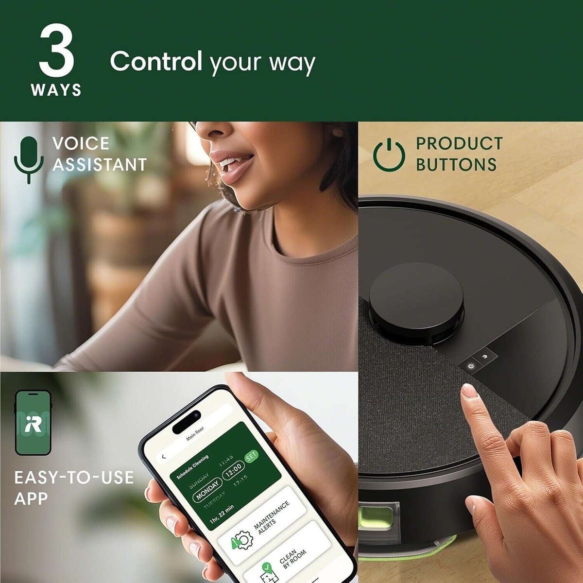 iRobot Roomba 105 Combo Vacuum & Mop + AutoEmpty Dock, LiDAR, Self