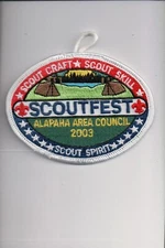 2003 Alapaha Area Council Scoutfest Scout Craft Skill Spirit patch