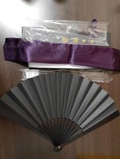Ogatatouken High Quality Iron fan War Fan Tessen 9.8in Japanese Samurai Black