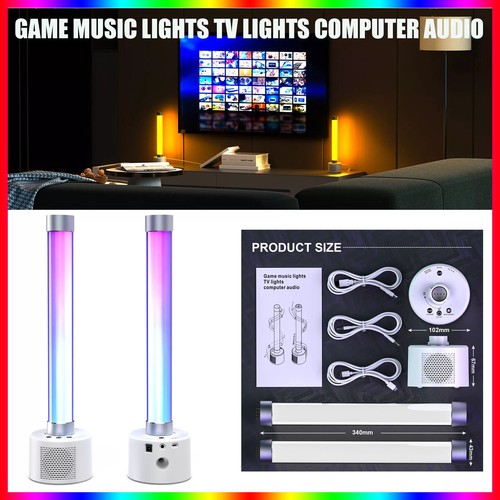 Sound-Activated RGB Ambient Light Music Rhythm Lamp for Game Room Desk ...