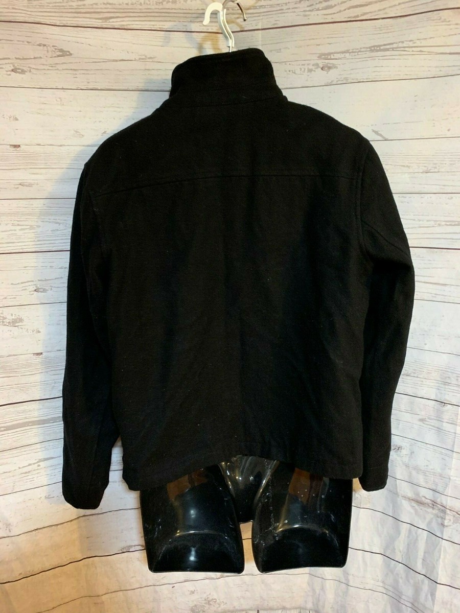 ジャケット・アウター 00s OLD NAVY wool blouson black L OLD NAVY Wool Jacket Coat Mens Size L Black Zippered