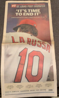 Tony La Russa St. Louis Cardinals Retirement - St. Louis Post Dispatch 11/01/11