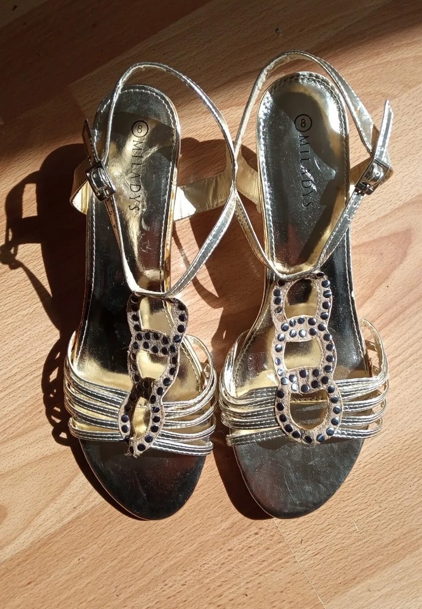 Miladys Sandals low Heel Open Toe sandals Size UK