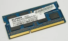 Elpida 2GB 2Rx8  PC3 10600S Laptop Memory 