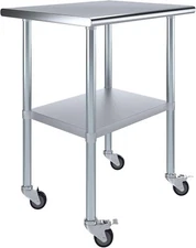 Stainless Steel Work Table 30" x 24" Commercial Kitchen Equipment Prep Table