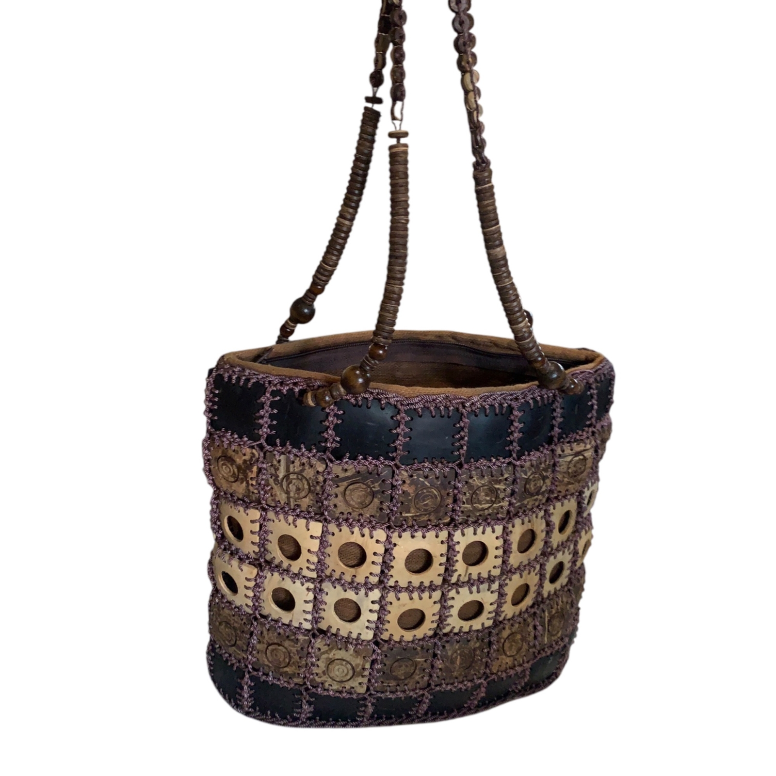 Handcrafted Boho Patchwork Shoulder Bag Beaded St… - image 6