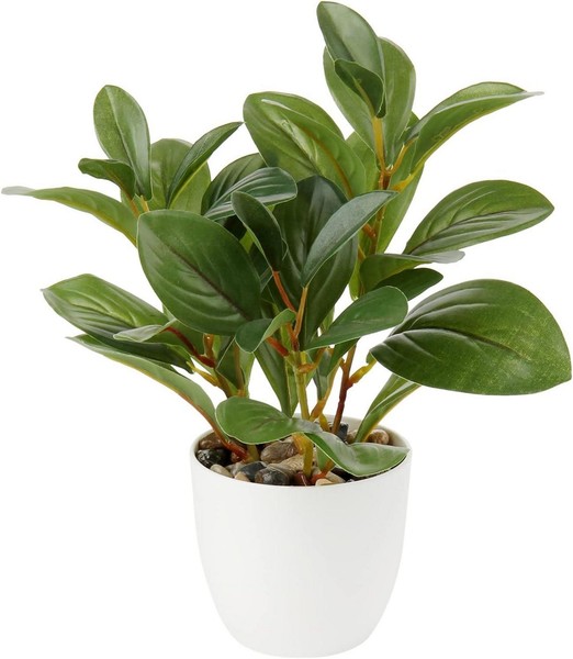 KüNstliche Kamelie Blumen Kunstpflanze Deko Seidenblumen 28Cm Home Hotel Green-image