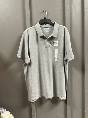 Sonoma Men's Grey Super soft Pique Polo Short Sleeve XXL