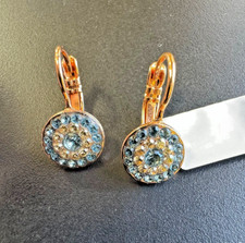 Petite Pav  Leverback Mariana Earrings in "Moon Drops" - Rose Gold