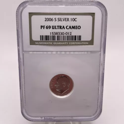 2006 S UNITED STATES SILVER PROOF ROOSEVELT DIME 10C NGC PR 69 ULTRA CAMEO