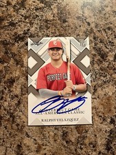 Ralphy Velazquez Signed 2022 Leaf Perfect Game AA 2023 1st Rd Guardians