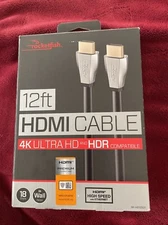 Rocketfish 12ft 4K UltraHD/HDR In-Wall Rated HDMI Cable RF-HG12501