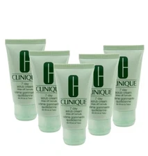 5 x Clinique 7 Day Scrub Cream Rinse-Off Formula 1 oz /30mL each Travel Size NEW