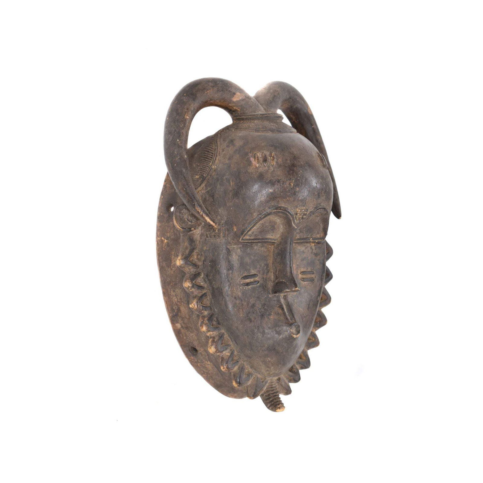 Yaure Baule Portrait Mask Horns Mblo Côte d'Ivoire