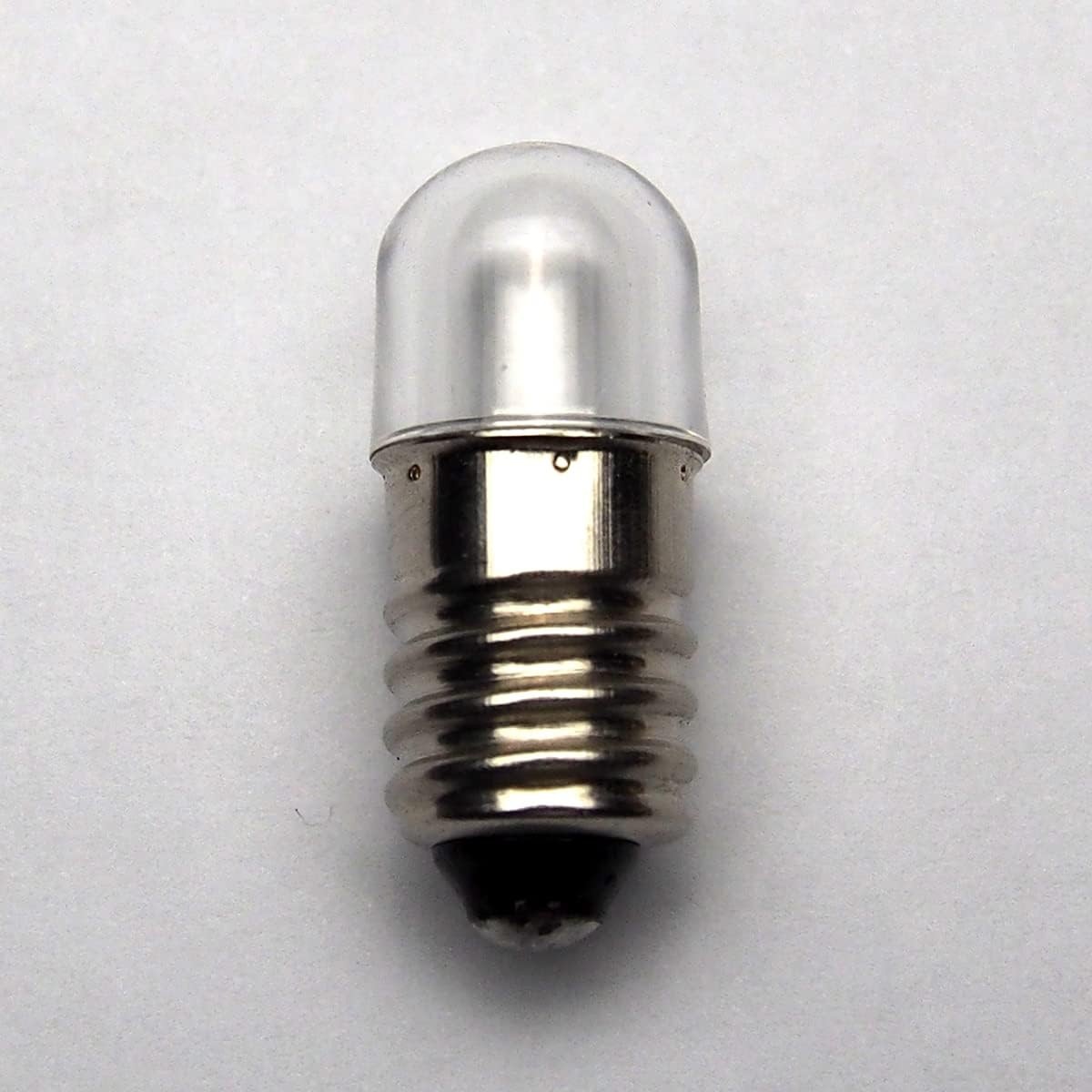 AC/DC E10 Bulbs, 10Pcs 9 Volt Warm White E10 Replacement Bulbs Miniature Screw