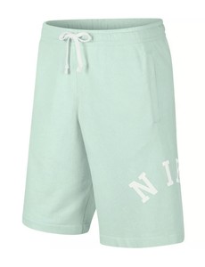 green nike sweat shorts