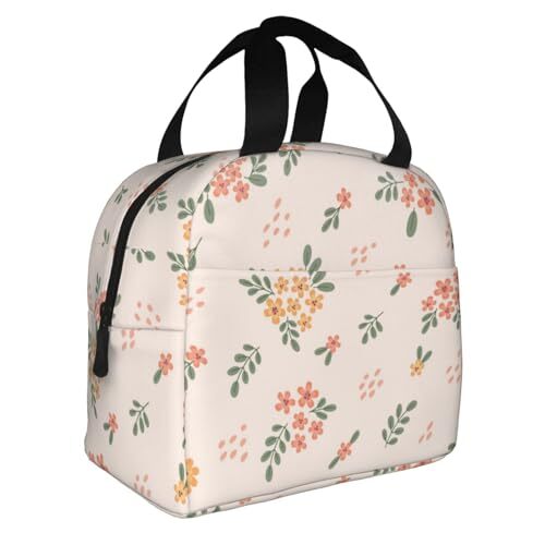 Floral Leakproof Lunch Bag for Women Adults Cute Insulated Lunch Box