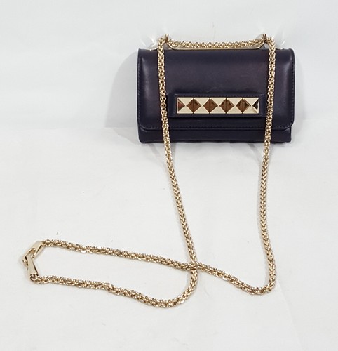 Valentino Garavani Va Va Voom Dark Blue Mini Shoulder Leather Bag Clutch - Picture 3 of 12