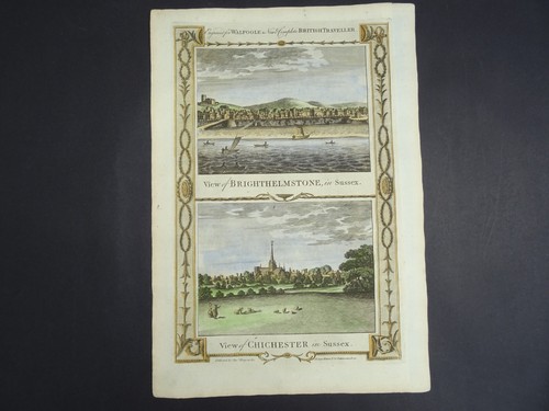 Antique print of Brighton and Chichester by Alexander Hogg 1784 - Picture 2 of 5