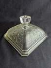 Vintage Jeanette Clear Glass Acorn & Oak Leaf Candy Dish Replacement Lid Only