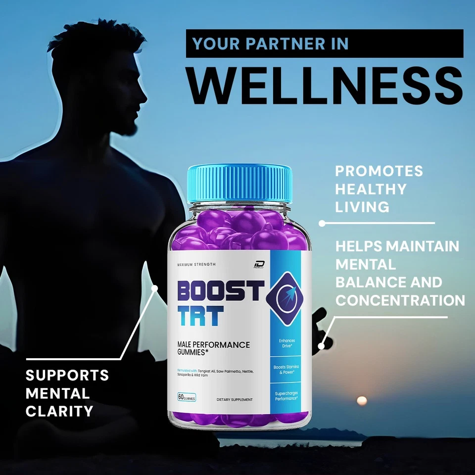 (pacote com 2) gomas Boost TRT para homens – Boost TRT gomas masculinas mistura natural comentários - Imagem 4 de 4