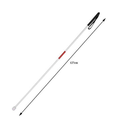 127 cm 4-teiliger faltbarer Gehstock aus Aluminiumlegierung für Blinde - Bild 6 von 22