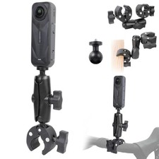 Camera Motorcycle Mount for Insta360 X6/X5/X4/X3/X2,Double Super Clamp Mount ...