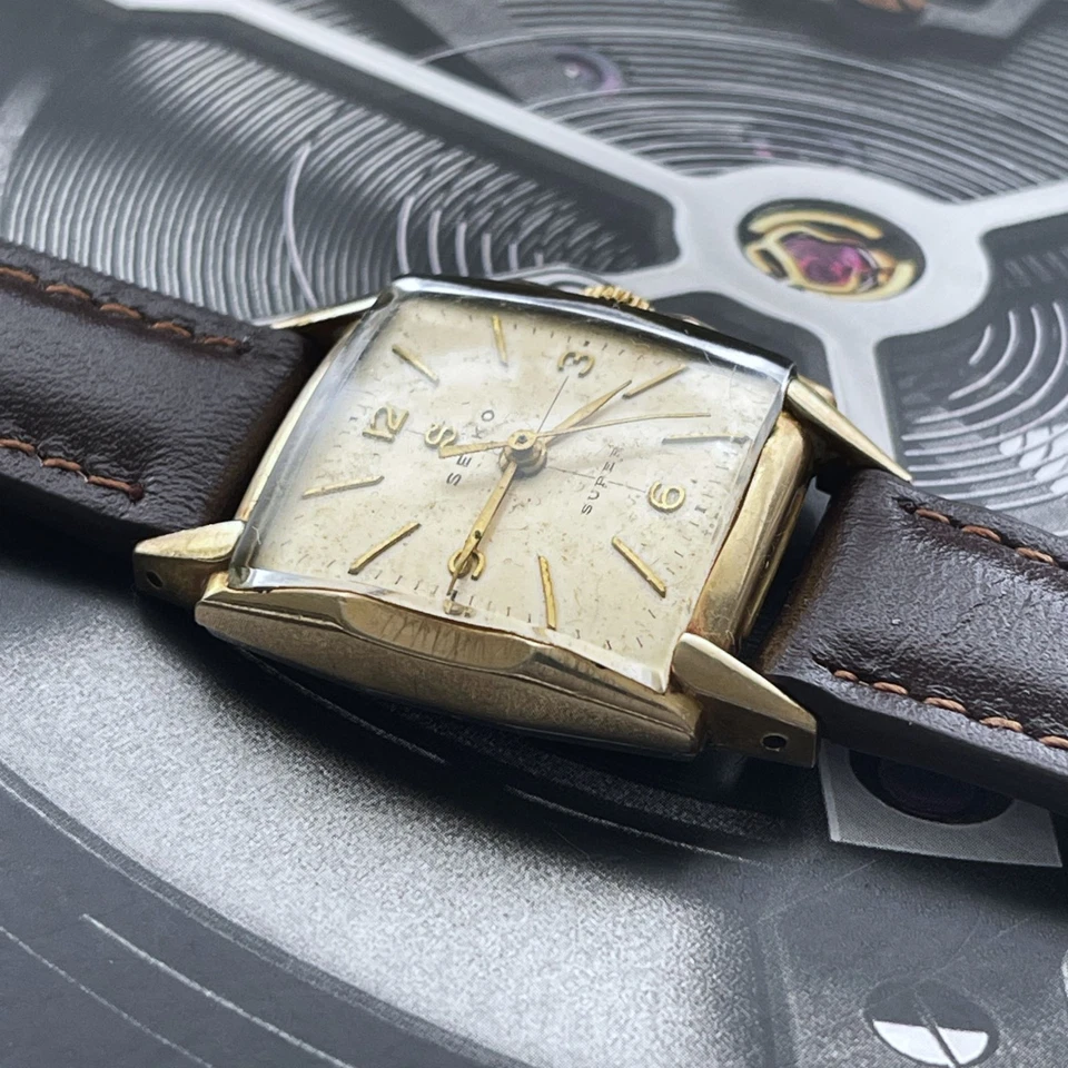 Seiko Super cuerda manual años 50 relleno de oro 14k Foto 3 de 4