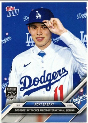 Sasaki Roki 2025 TOPS NOW Los Angeles Dodgers Joining Commemoration #31c006