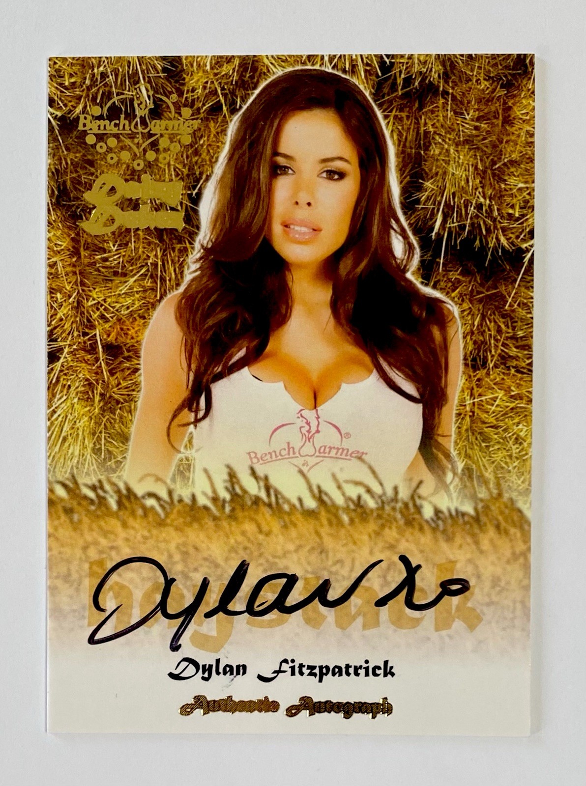 2015 Bench Warmer Daizy Dukez Gold Foil Haystack Auto Dylan Fitzpatrick