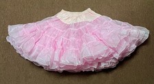 Pink Crystal Nylon Sissy Square Dance Petticoat Crinoline Doris Magic 22"