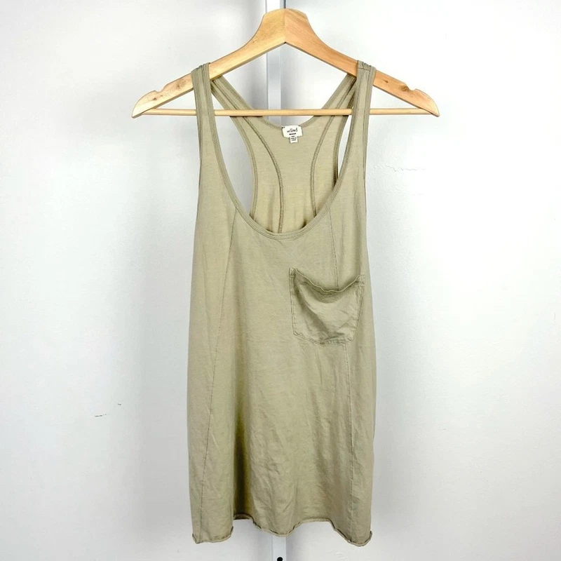 aritzia lightweight knit pocket racerback tank-top