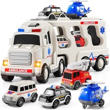 5-in 1 Play Ambulance Toy Vehicle Toddler Truck Toys for 3 4 5 6 7 Year Old Boys