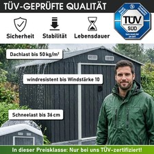 BRAST Gerätehaus Geräteschuppen Metall | viele Größen | Pultdach oder Satteldach