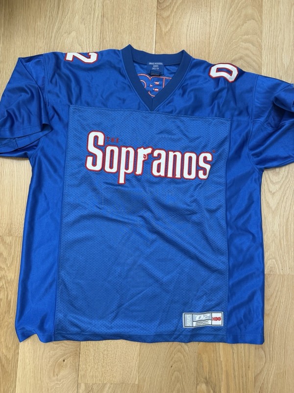 2002 'The Sopranos' HBO NY Giants Style Promo Jersey Sz LRG Large Used