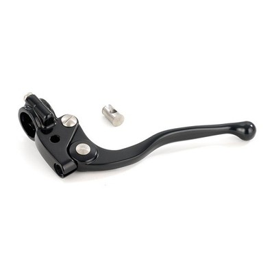 KustomTech Kupplungshebel Grimeca Style Schwarz für Harley-Davidson 1'' Lenker