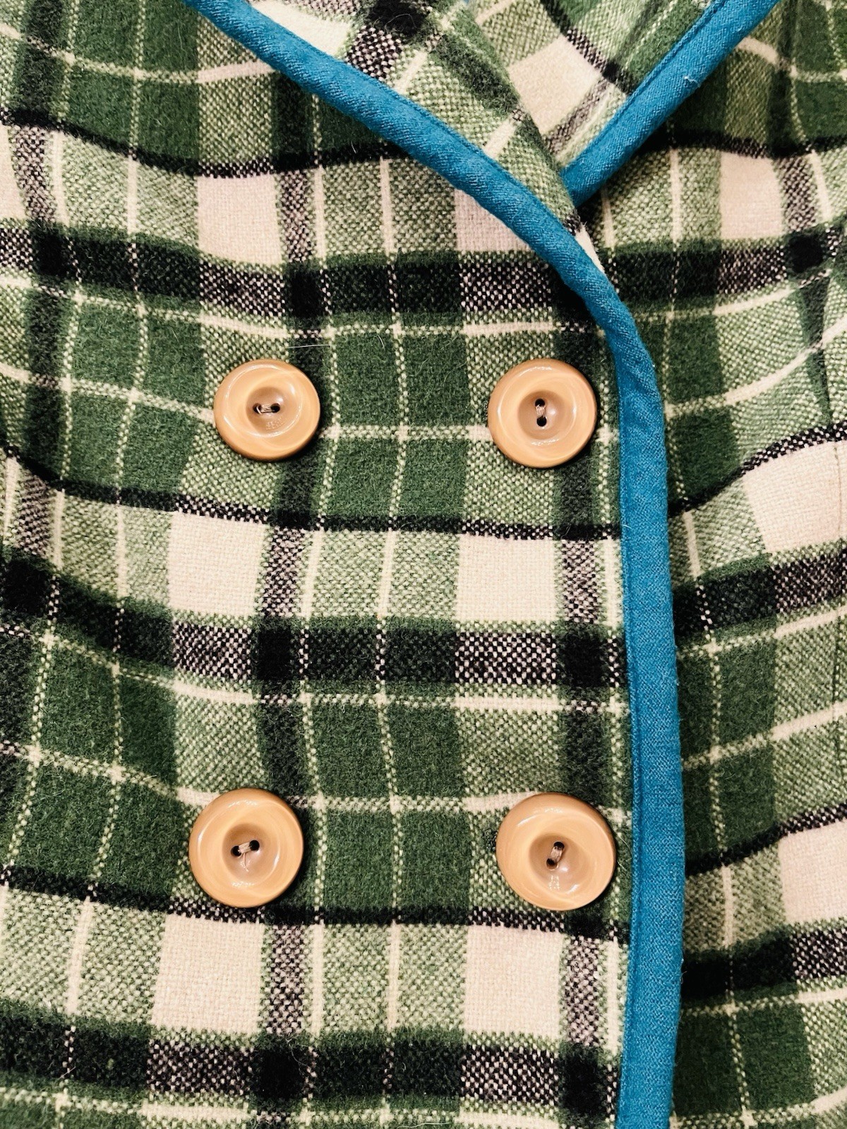 Tabitha Green Plaid Collared Blazer, Button Closu… - image 6