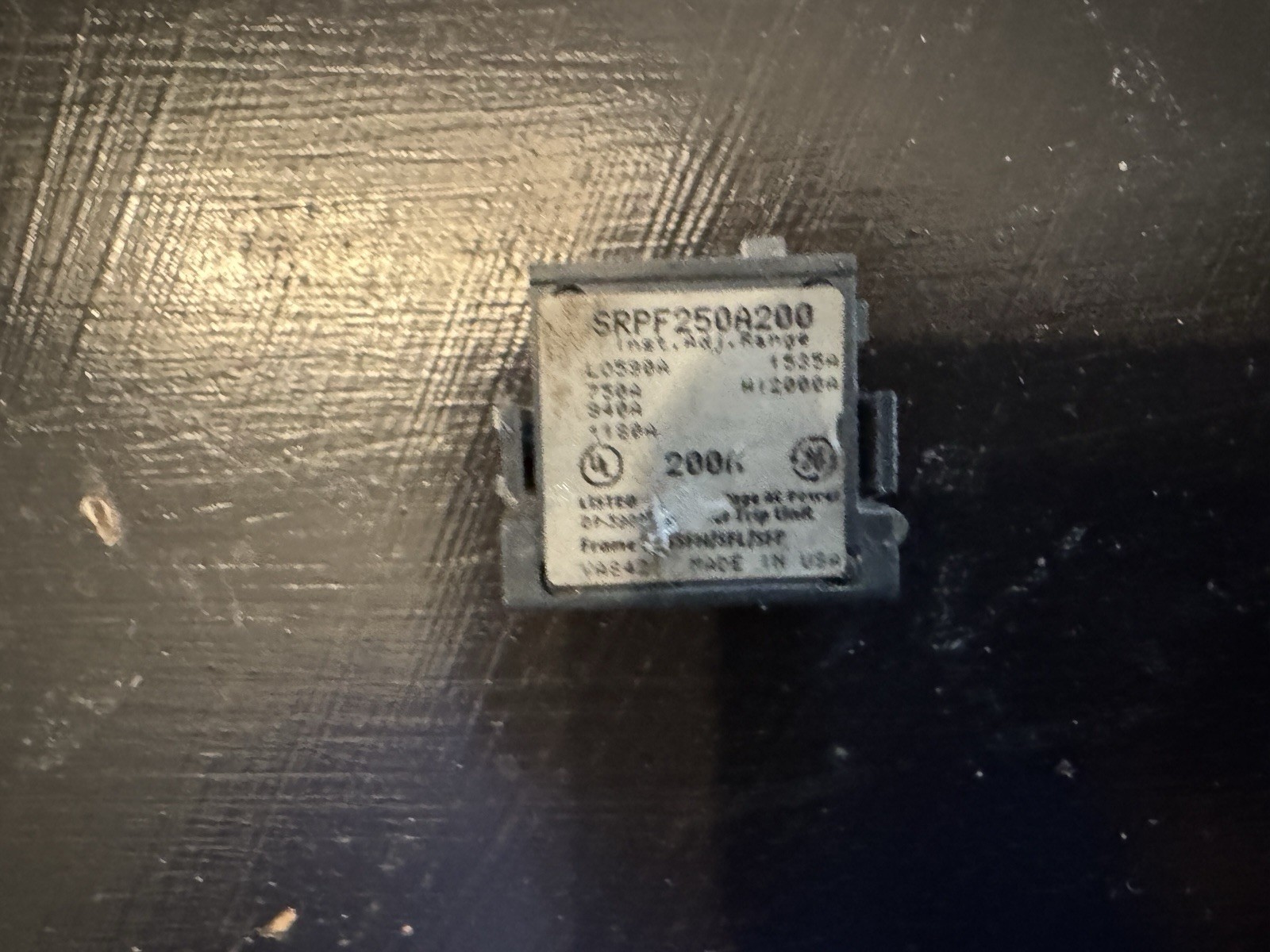 GE SRPF250A200 GE Spectra Rating Plug