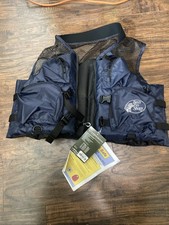 Adult Deluxe Mesh Fishing Vest / Life Jacket Navy Blue Medium Bass Pro