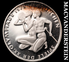 Germany: 1972 Munich Olympics Ten Marks Silver - Choice Gem Proof  #G7052