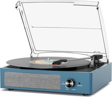 Vinyl Record Player 3-Speed Extended-Sized Turntable with Built-in Speakers