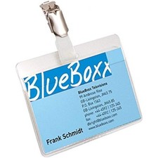 [8612-19] DURABLE Boite de 5 Porte-badge avec Clip 90 x 60 mm Transparent