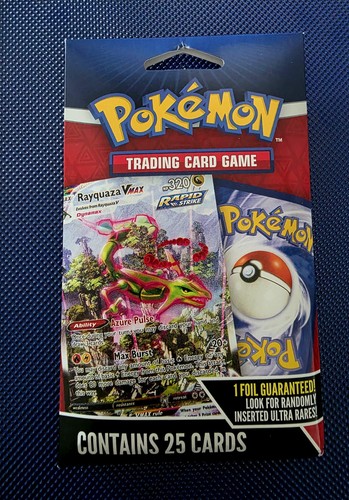NEW Pokémon Trading Card Game Rapid Strike Rayquaza VMAX 25-Pack w/Foil & Rares
