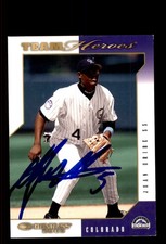 Signed Baseball Card Auto Juan Uribe 2003 Donruss Team Heroes #175 Rockies