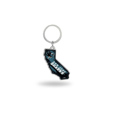 San Jose Sharks NHL State Shape Schlüsselanhänger